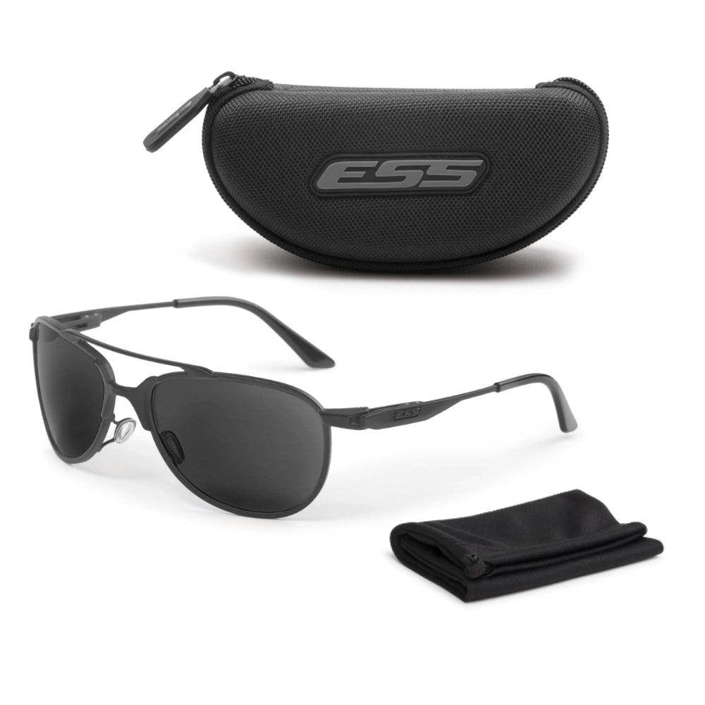 ESS - Ballistic Sunglasses InVINCEible Aviator - Black - Smoke Gray - EE4062-01