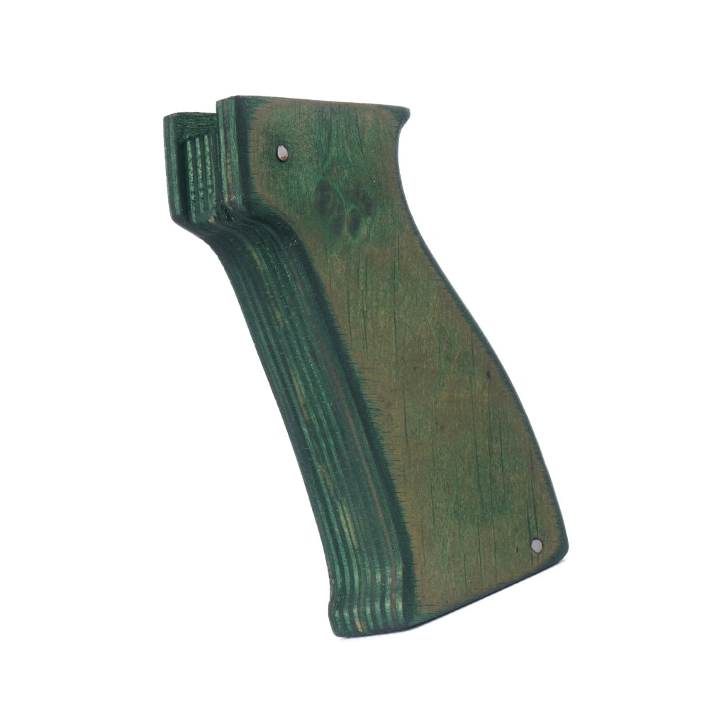 FTCS - Pistol Grip for AK Rifles - Wood - Rounded - Forest Green - Nr. 21 FG