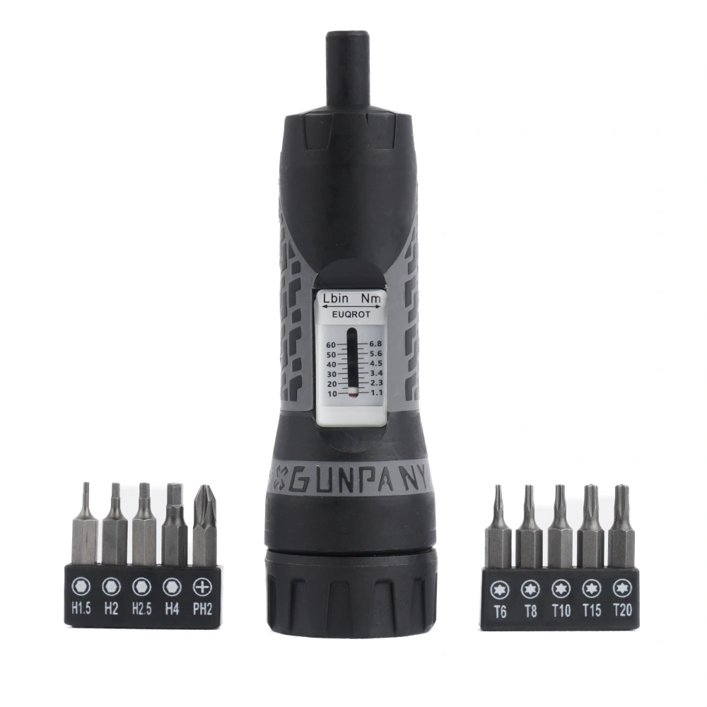 GunPany - Torque Screwdriver with Torque Wrench - 10 Bits - SCTK-04