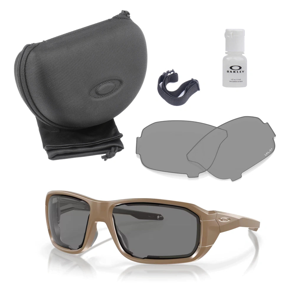 Oakley - Ballistic Safety Glasses HNBL - Interchangeable Lenses - Mil Spec 32432A - ANSI Z87.1 - Tan - OO9452-0665
