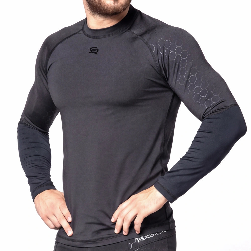 Rough Radical - Long-Sleeve Thermal T-Shirt Stone - Black - STONE LS