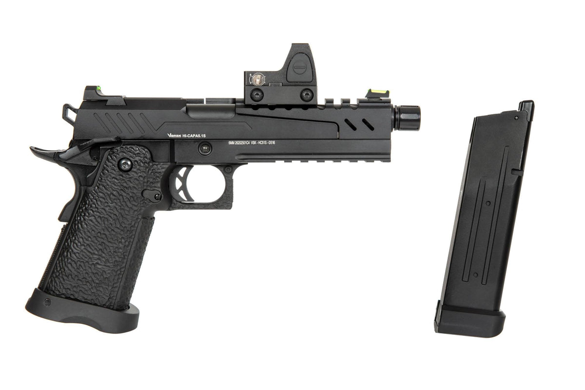 Hi-Capa 5.1 Split Side Pistol Replica - Black (with BDS Sight)