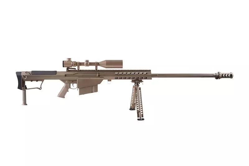 SW-013 sniper rifle replica with scope and bipod - tan