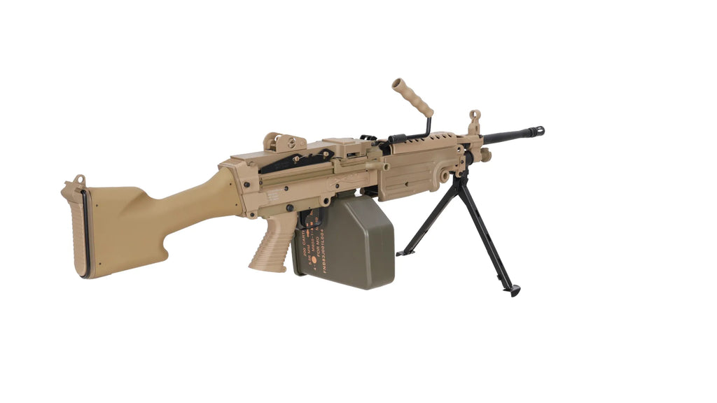FN HERSTAL M249 MK2 CORE machine gun AEG -Tan