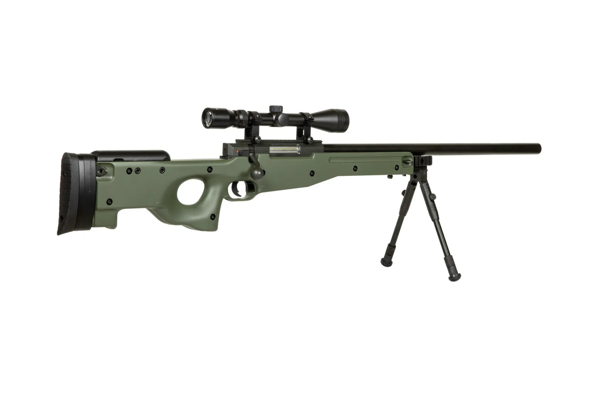 Warrior I  sniper rifle replica (with scope and bipod) - olive