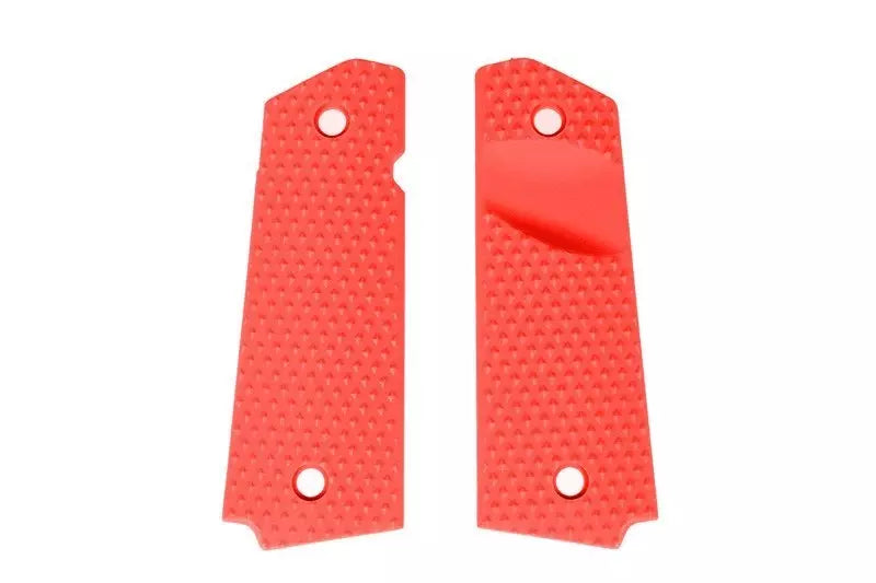 Diamond polymer grip panels for Colt 1911 - red