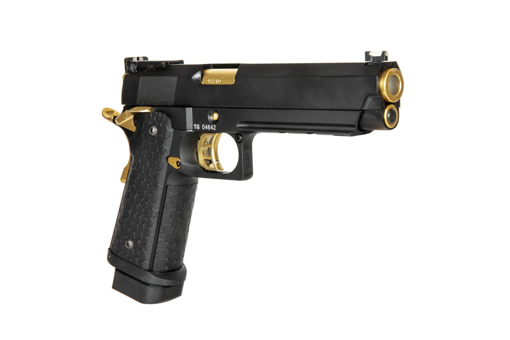 Double Bell Hi-Capa 795 GBB Pistol - Black and Gold