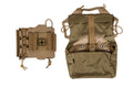 Tactical tear-off first aid kit with Velcro Wosport Coyote Brown