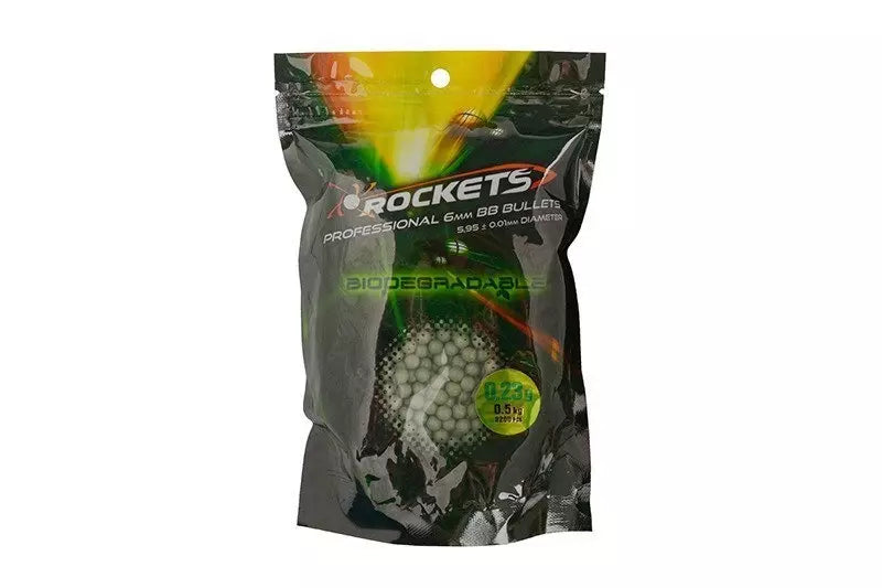 BBs biodegradable 0.23g Rockets Professional 2200 pcs - Green