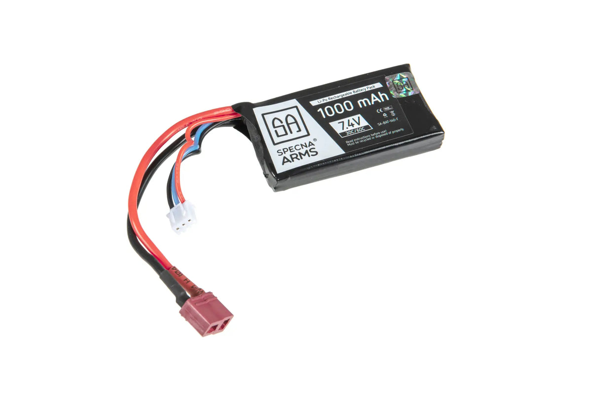 LiPo 7,4V 1000mAh 30/60C (PEQ) Battery - T-Connect (Deans)