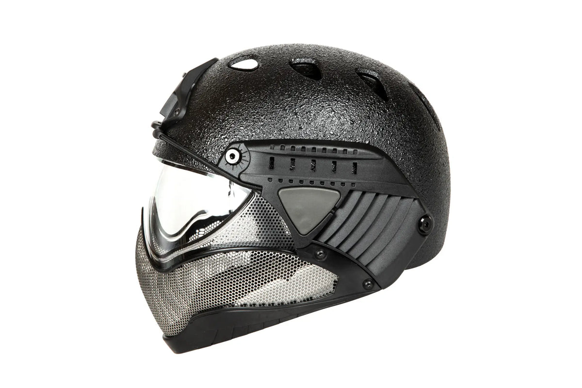 WarQ Full Face First Helmet Black Rough (OUTLET)
