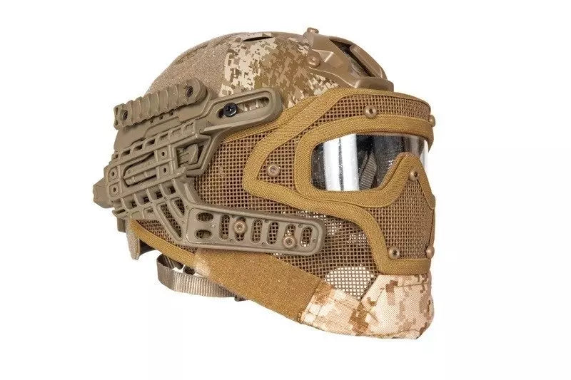 FAST PJ G4 System replica helmet with face shield - Desert