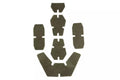 Helmet sticker set with hooks & loops - olive