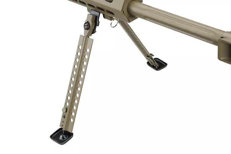 SW-02A CQB sniper rifle replica with scope and bipod - tan