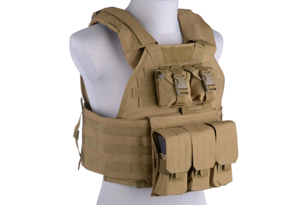 Plate Carrier Tactical Vest - Tan