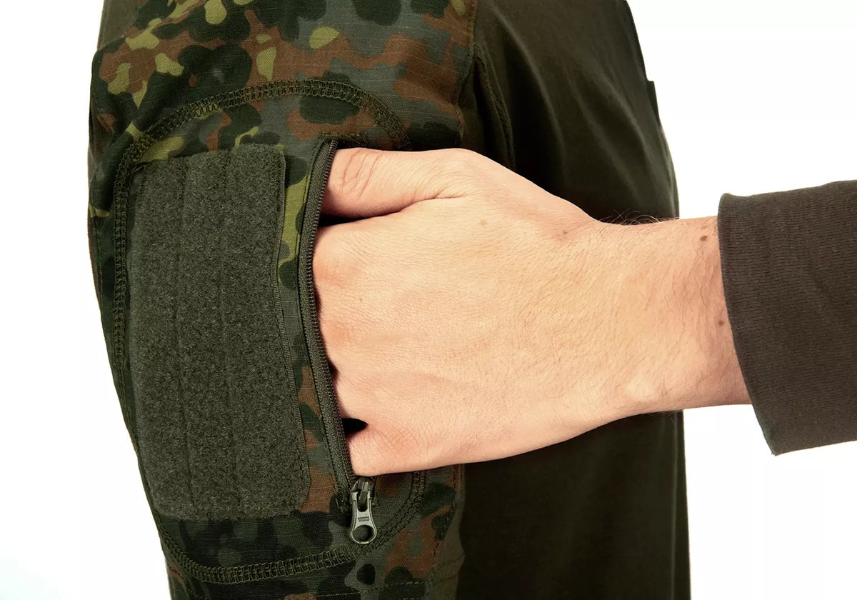 Combat Shirt With Short Sleeves - Flecktarn