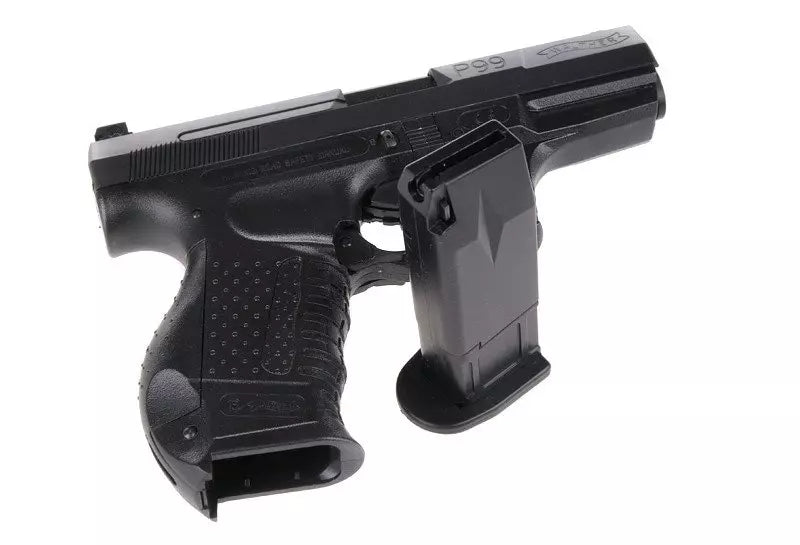 Spring-loaded replica of the Walther P99 pistol
