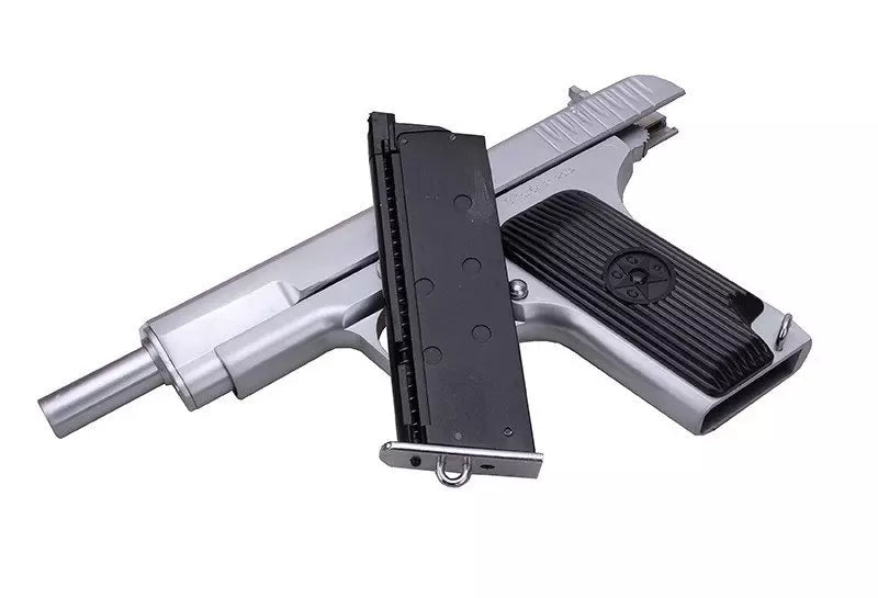 SR-33 green-gas pistol replica - silver limited version