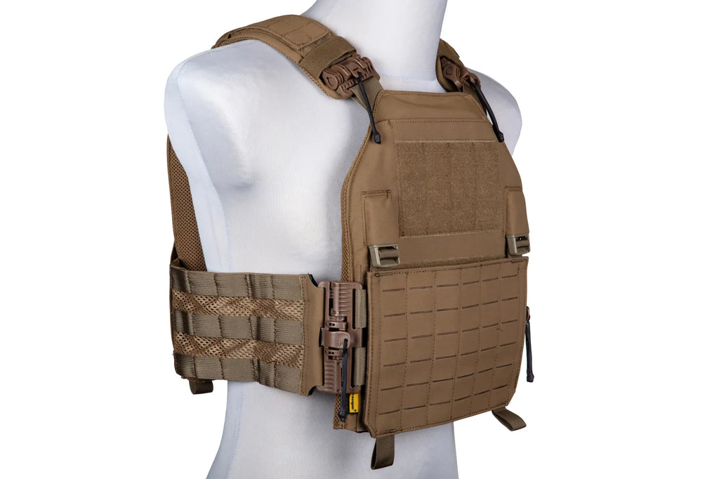LAVC Assault Plate Carrier Tactical Vest - Coyote Brown