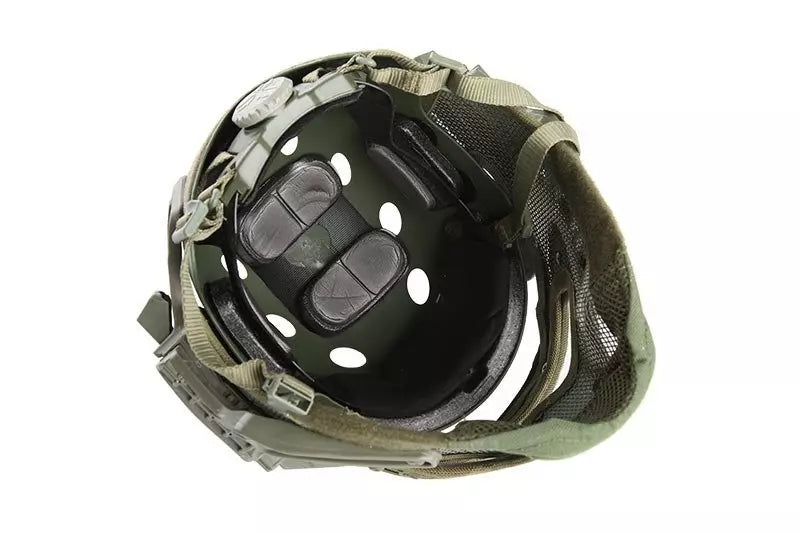 FAST PJ G4 System replica helmet with face shield - Olive Green