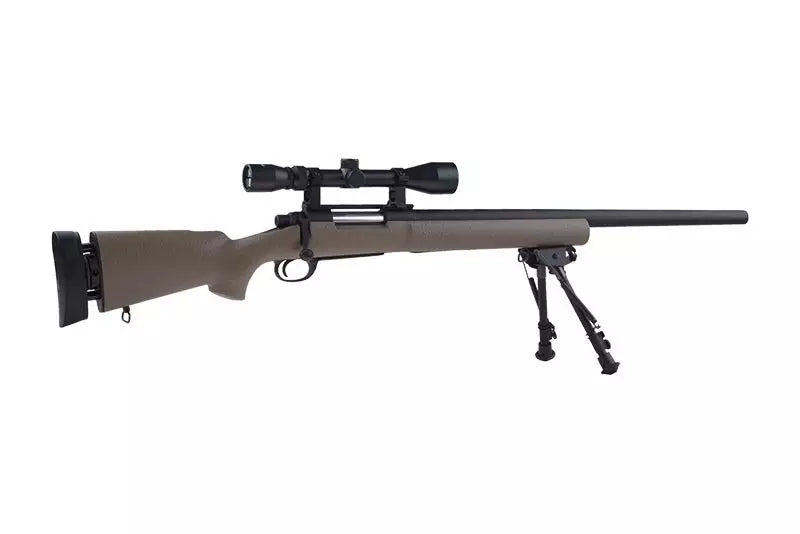 SW-04 Sniper Rifle Replica with Scope and Bipod - Tan
