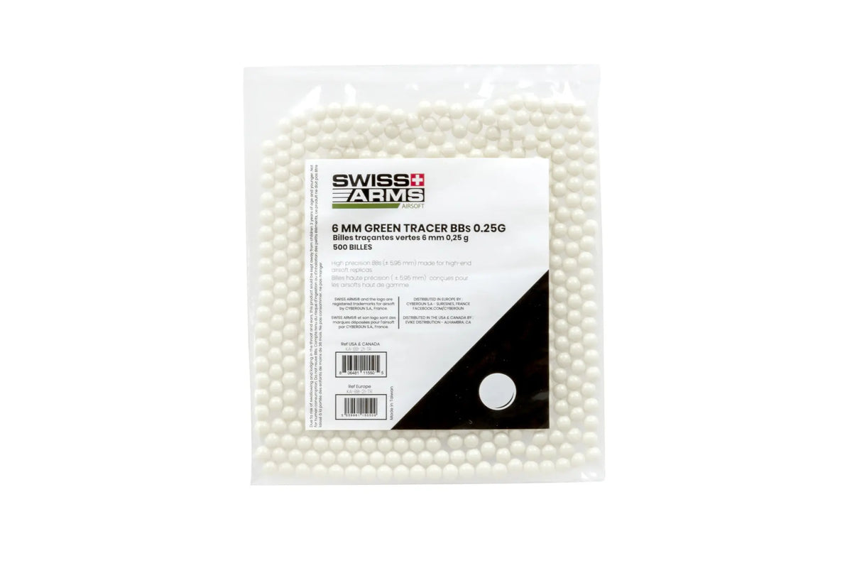 Tracer Swiss Arms BBs 0.25g 500 pcs. green