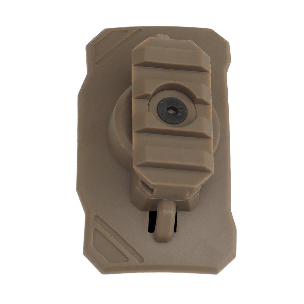 Universal flashlight mount for Wosport Tan helmet