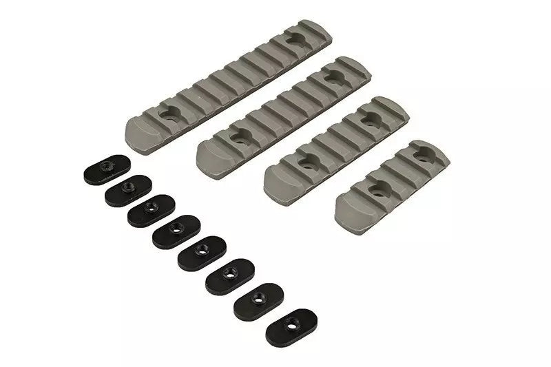 A set of polymer RIS rails for the MOE grip - foliage green
