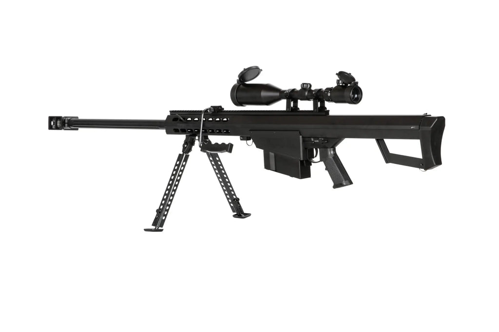 Rifle replica barret® M82 Selector Rifle with scope and bipod - black
