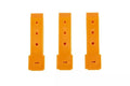 3 3pcs polymer buckle set - orange