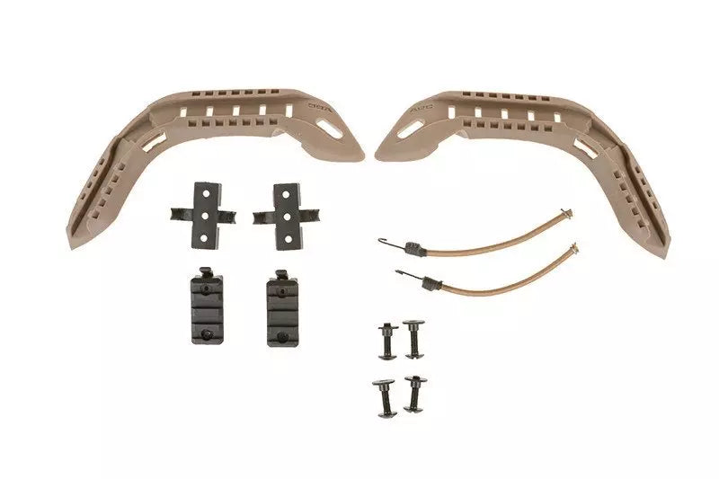 A Set of Mounting Rails for MICH 2000 Helmets - Dark Earth