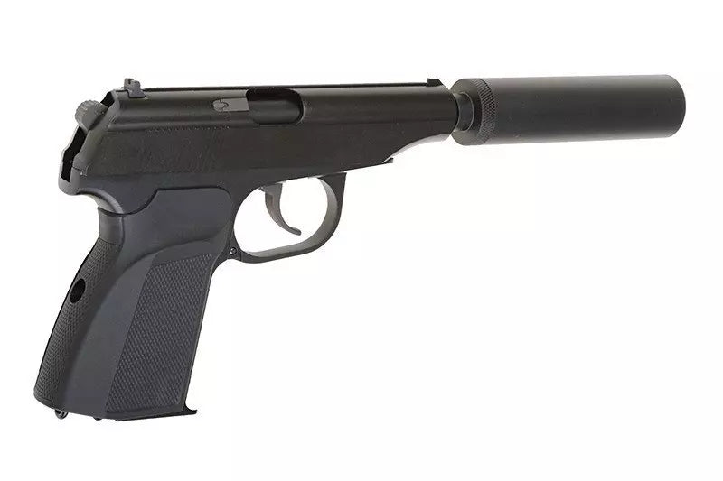 MK Pistol Replica with a Silencer - black