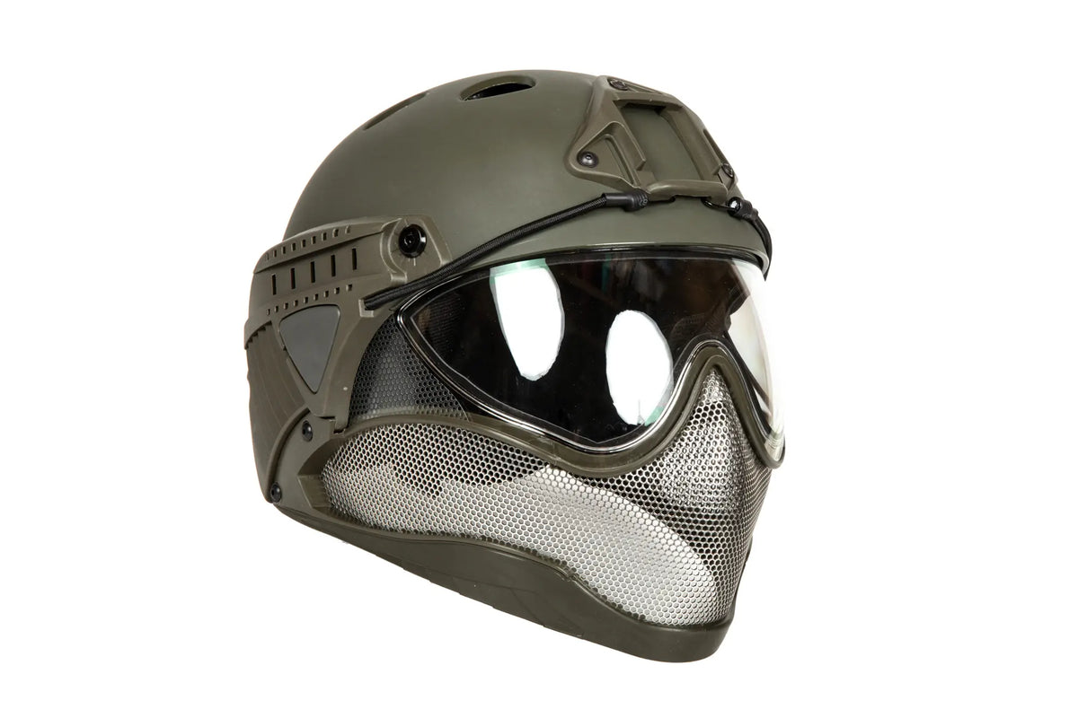 Full Face First Helmet -Green