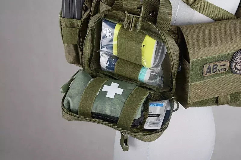 Small MOLLE Rip-Away Medical Pouch - Ranger Green