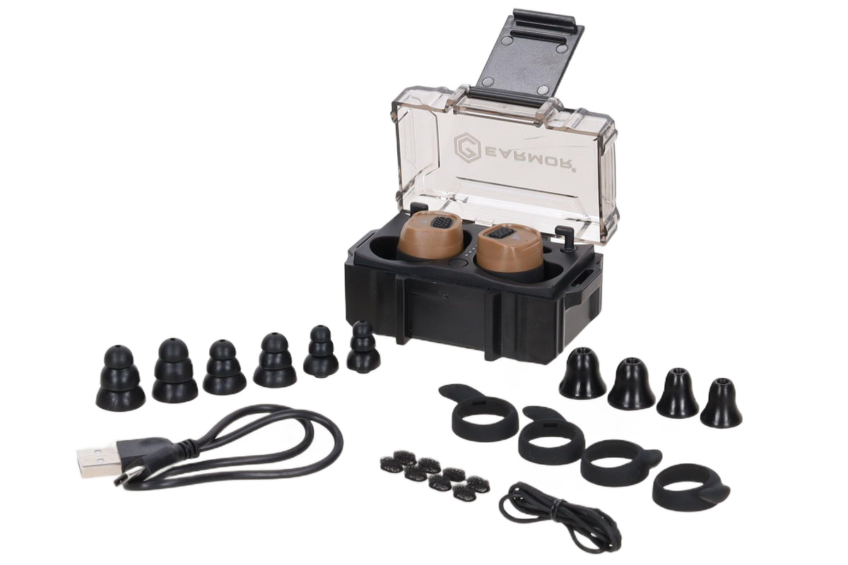 Earmor M20T PRO active hearing protectors, Coyote Brown
