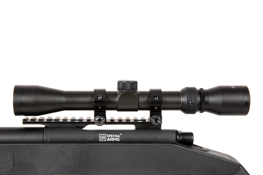 SA-S03 CORE™ sniper rifle replica with scope and bipod - black