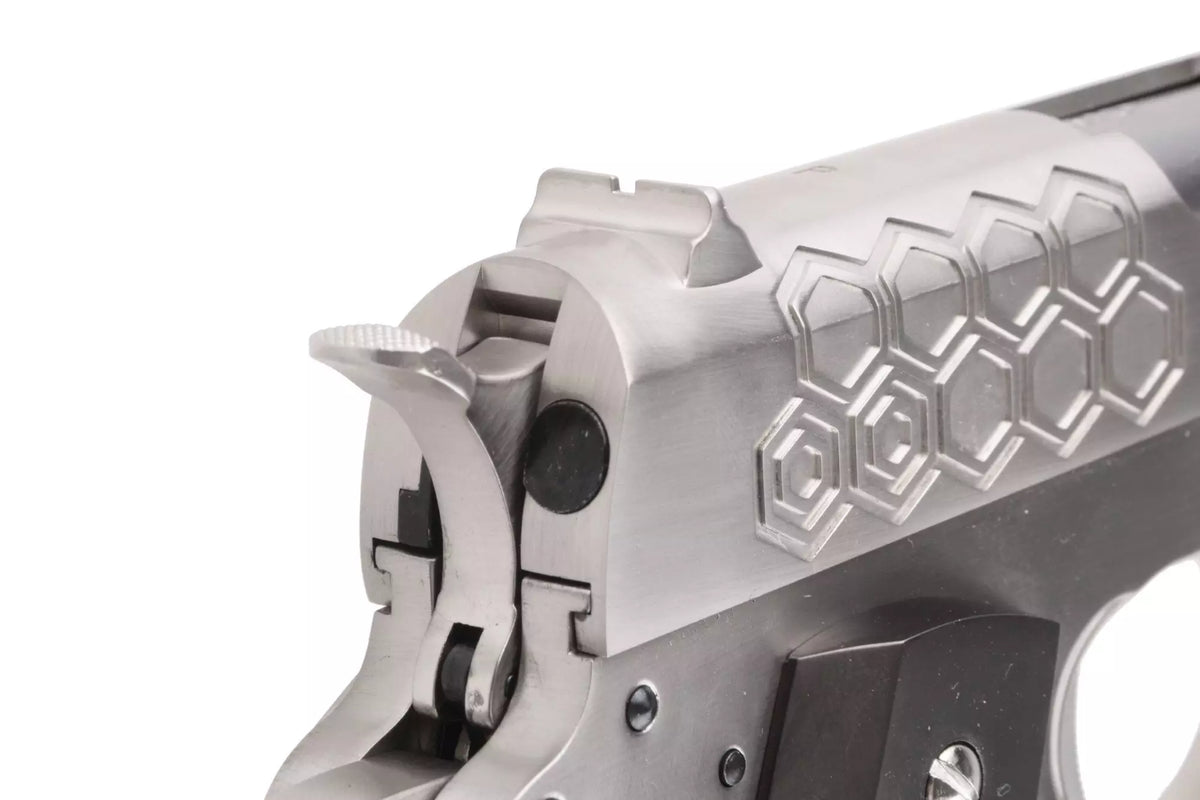 1911 Hex Cut V.3 Pistol Replica - silver