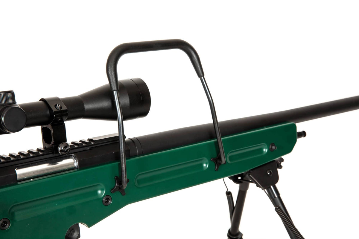 SV-98 CORE™ sniper rifle replica with bipod, scope and sound suppressor - russian green