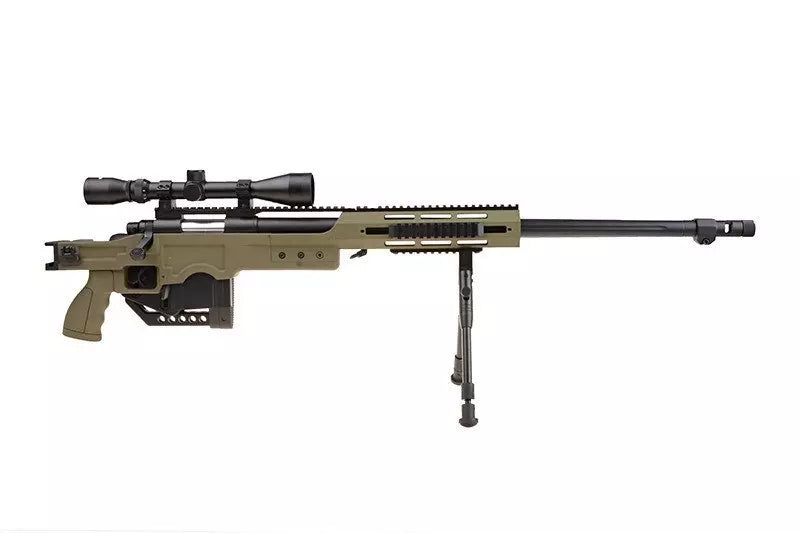 MB4411D sniper rifle replica with scope and bipod - olive