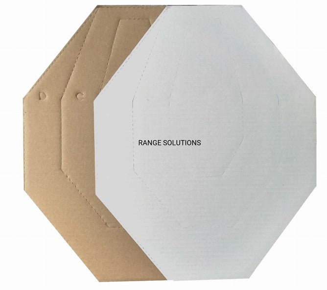 Range Solution IPSC Mini Target, 50 pcs. – Brown and white