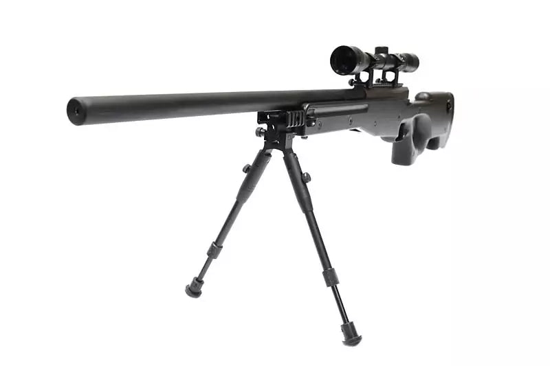 Warrior I  sniper rifle replica (with scope and bipod) - black