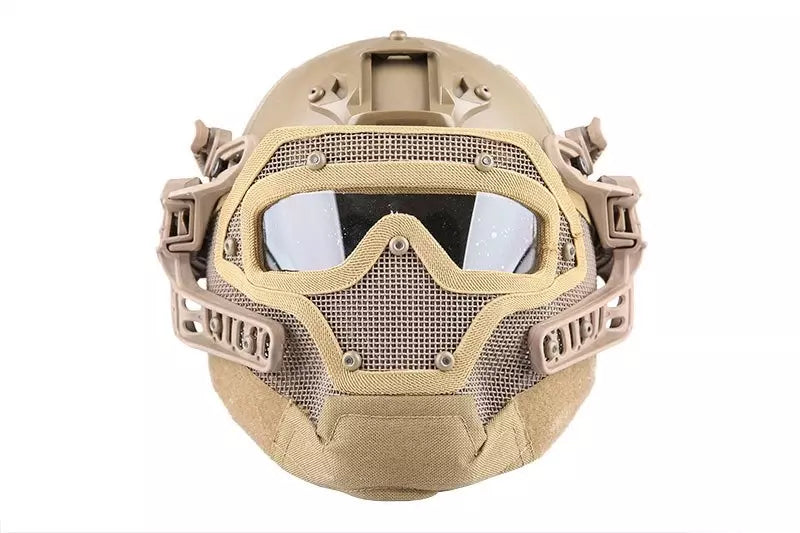 FAST PJ G4 System replica helmet with face shield - Coyote