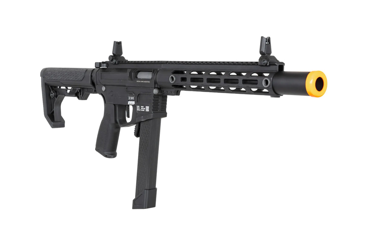 airsoft Specna Arms SA-FX02 FLEX™ HAL ETU machine gun Black with orange discharge device