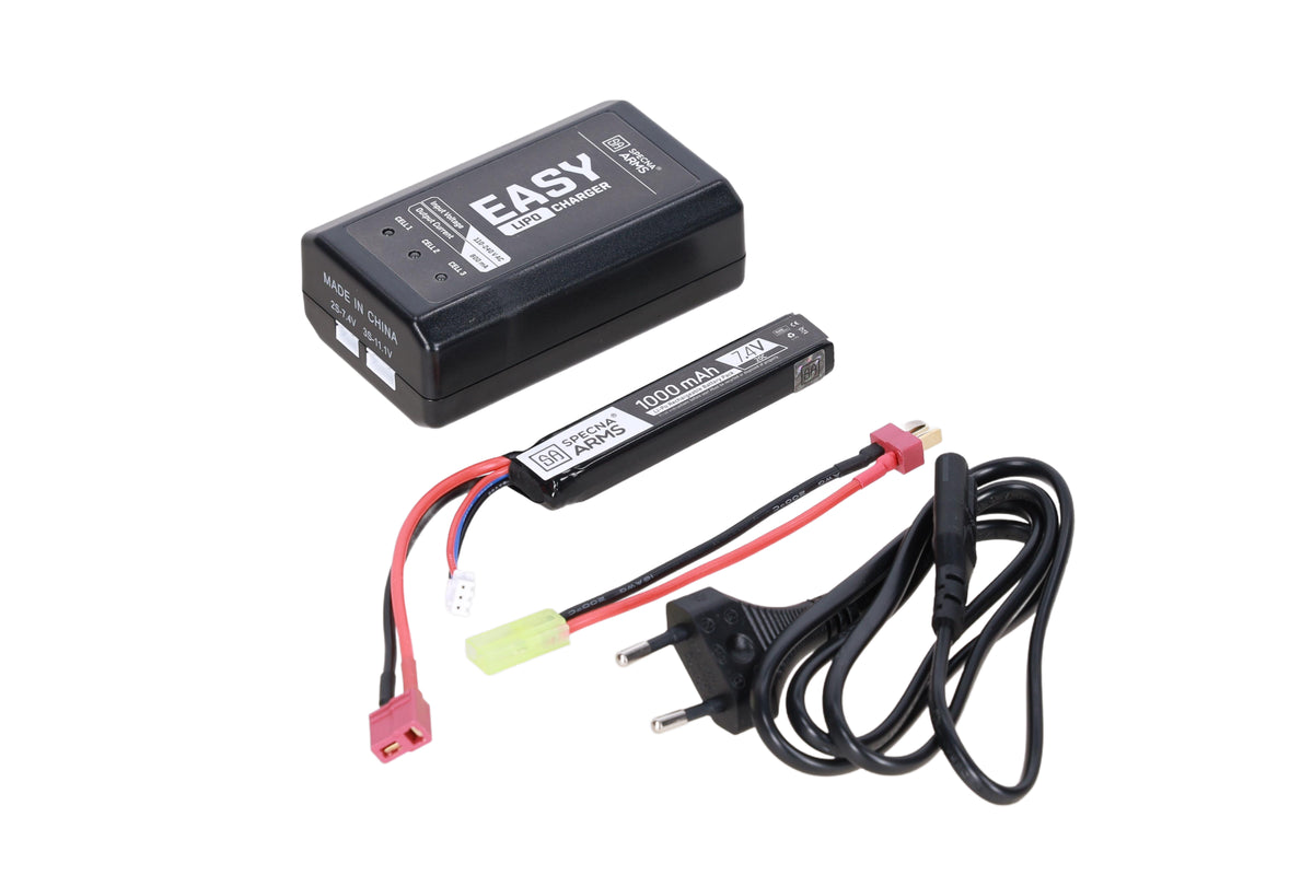 Specna Arms Easy Charger and 7.4V 1000 mAh battery pack