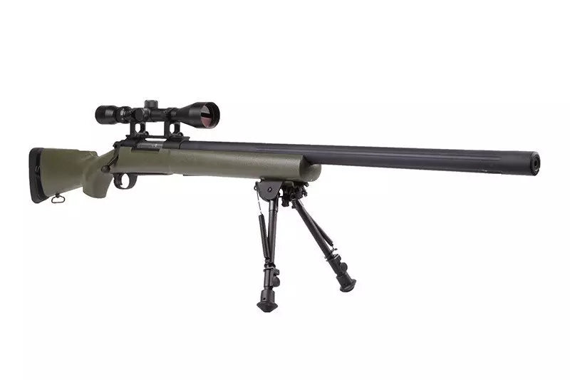 SW-04J Army Sniper Rifle Replica with scope and bipod (Upgraded) - olive