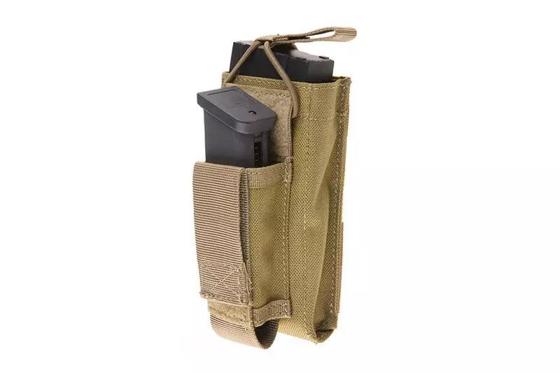 Open Top Shingle Pouch for M4/M16 + Pistol Magazine - Khaki