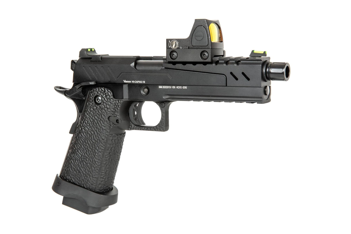 Hi-Capa 5.1 Split Side Pistol Replica - Black (with BDS Sight)