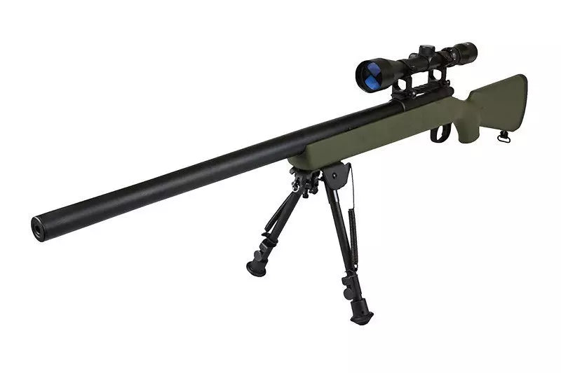 SW-10 Sniper Rifle Replica with scope and bipod (Upgraded) - olive