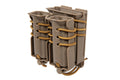 Carrier for 2 9mm magazines and an M4/M16 magazine Wosport Urban Assault Quick Pull Tan