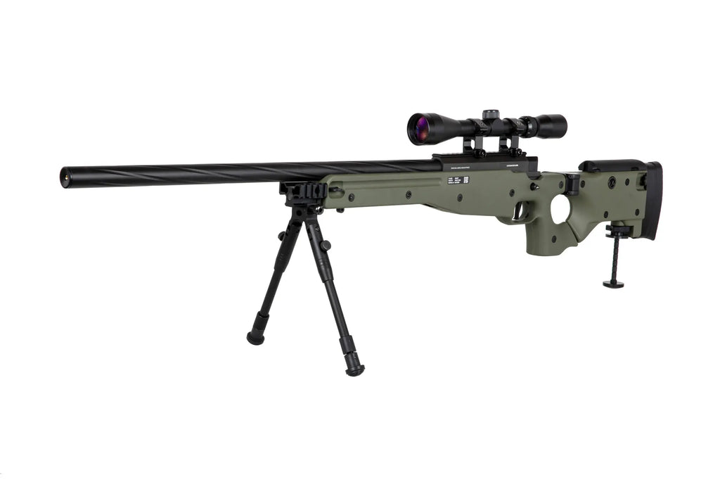 Specna Arms SA-S14 sniper airsoft rifle with scope and bipod Olive